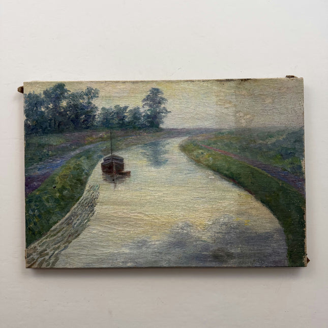 Handcrafted Scenery Oil Painting "Cracked Paint" Elegant Art Holland Art Shop