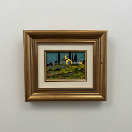 Refined Landscape Oil Painting "Golden Frame" Detailed Small Artwork Holland Art Shop