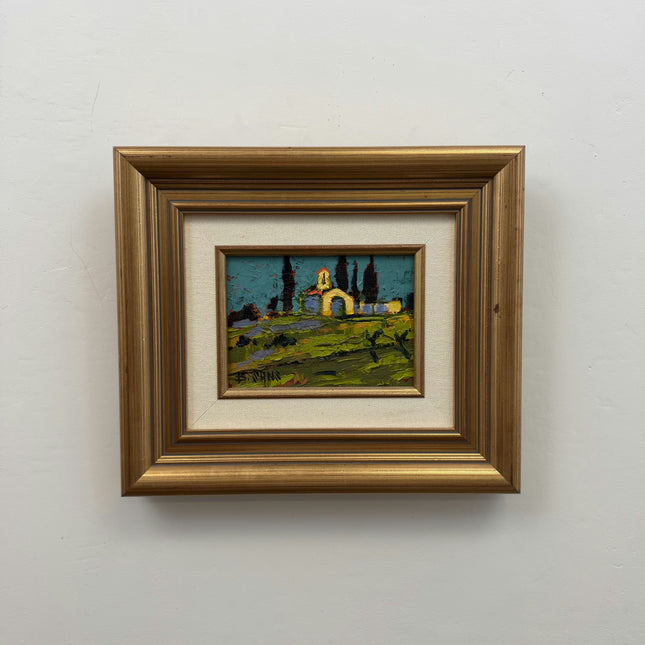 Refined Landscape Oil Painting "Golden Frame" Detailed Small Artwork Holland Art Shop