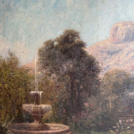 Timeless Landscape Oil Painting "Garden Fountain" Expressive Art Holland Art Shop