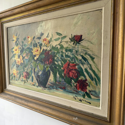Expressive Floral Still Life Oil Painting "Flower Vase" Large Artwork Holland Art Shop