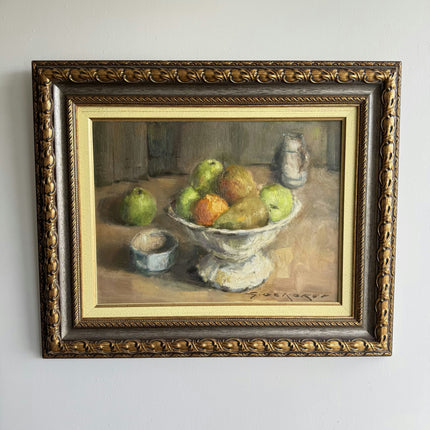 Elegant Still Life Oil Painting "Fruit Bowl" Original Artwork Holland Art Shop