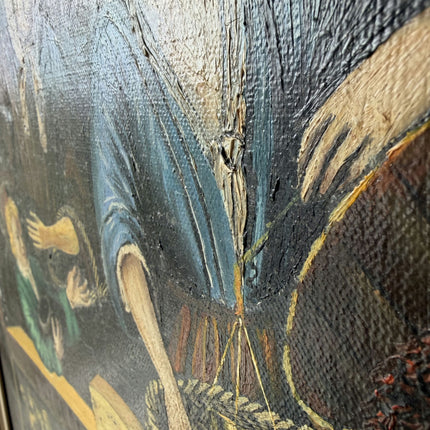 Authentic Scenery Oil Painting "Woman Seller" Traditional Art Holland Art Shop
