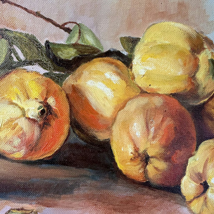 Expressive Still Life Oil Painting "Quince Cluster" Detailed Art Holland Art Shop