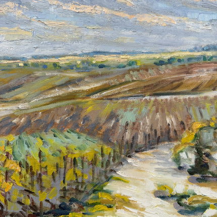 Expressive Landscape Oil Painting "Country Road" Elegant Artwork Holland Art Shop