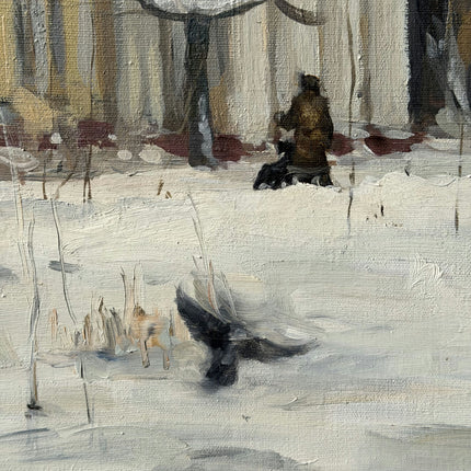 Aleksandr Anatoljevitsj Zakalski Winter Landscape Oil Painting "Yellow" Art Holland Art Shop