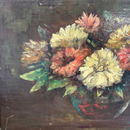 Authentic Flowery Still Life Oil Painting "Flower Bouquet" Rustic Art Holland Art Shop