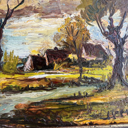 Expressive Landscape Oil Painting "Framed Painting" Elegant Small Artwork Holland Art Shop