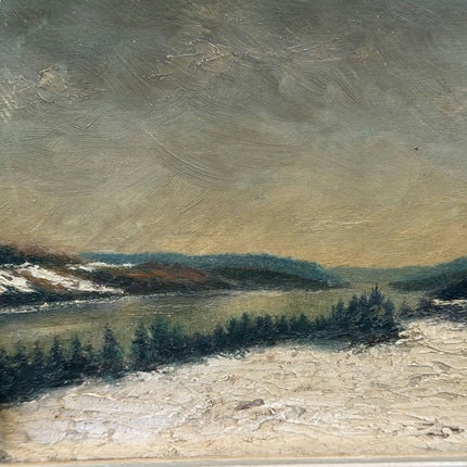 Elegant Winter Landscape Oil Painting "Framed Painting" Rustic Artwork Holland Art Shop