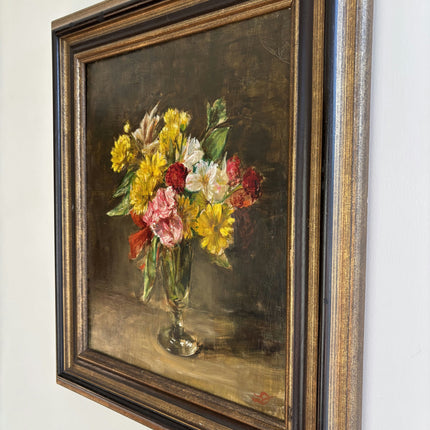 Timeless Floral Still Life Oil Painting "Flower Vase" Rustic Art Holland Art Shop