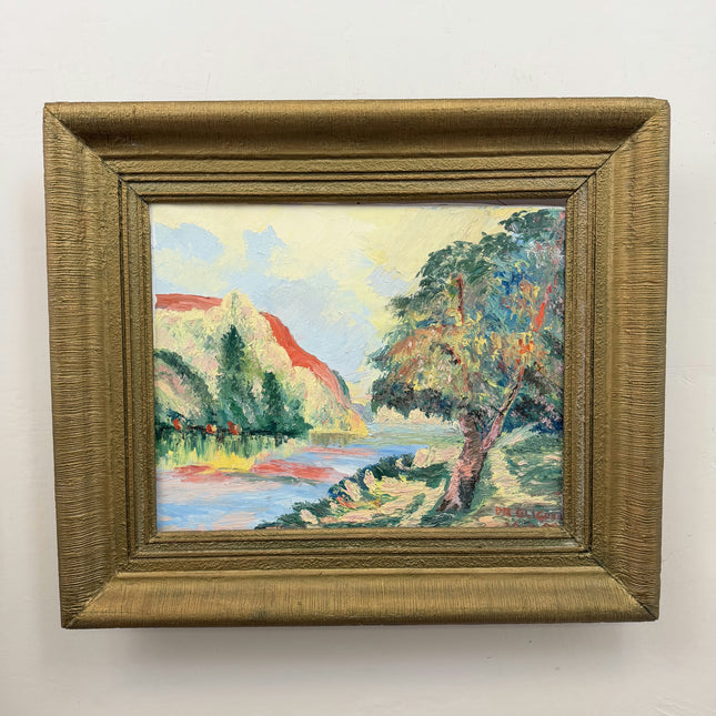 Elegant Landscape Oil Painting "Framed Painting" Vintage Artwork Holland Art Shop