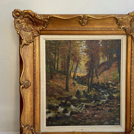 Authentic Landscape Oil Painting "Gilded Frame" Traditional Artwork Holland Art Shop