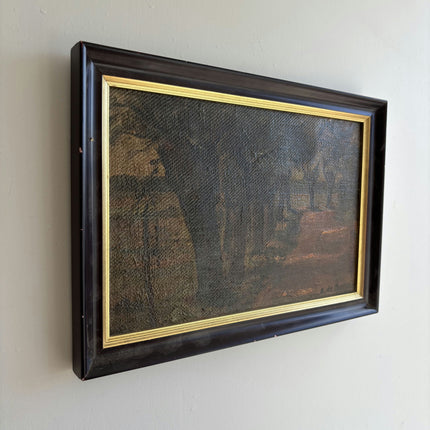 Rustic Landscape Oil Painting "Framed Painting" Handcrafted Small Artwork Holland Art Shop