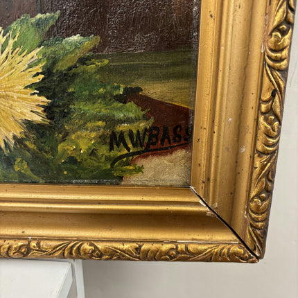 Authentic Interior Oil Painting "Spiky Chrysanthemum" Handcrafted Art Holland Art Shop