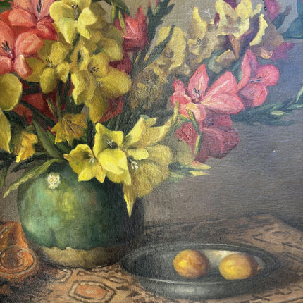 Rustic Floral Still Life Oil Painting "Flower Vase" Refined Large Artwork Holland Art Shop