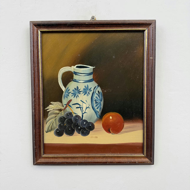 Authentic Still Life Oil Painting "Blue Jug" Refined Small Art Holland Art Shop