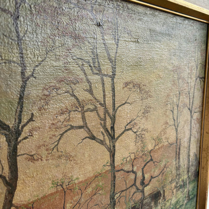 Elegant Farm Oil Painting "Grazing Horse" Handcrafted Large Art Holland Art Shop