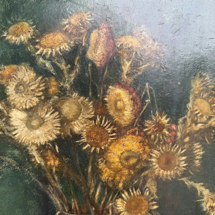 Elegant Oil Painting "Sunflower Vase" Vintage Art Holland Art Shop