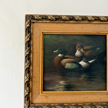 Refined Oil Painting Animals "Ducks In Water" Remarkable Small Art Holland Art Shop