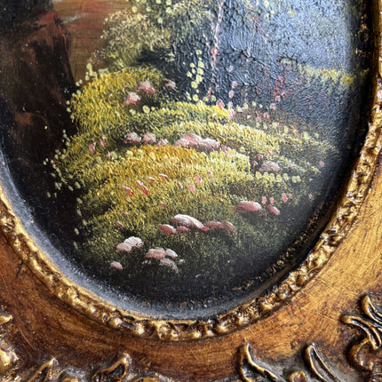 Vintage Landscape Oil Painting "Gilded Frame" Original Small Artwork Holland Art Shop
