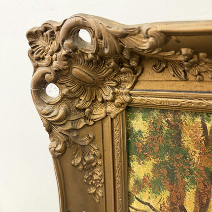 Detailed Landscape Oil Painting "Gilded Frame" Elegant Large Art Holland Art Shop