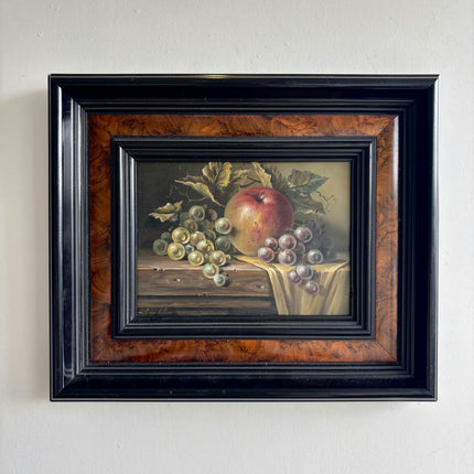 Timeless Still Life Oil Painting "Glistening Grapes" Traditional Small Art Holland Art Shop