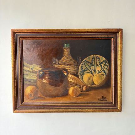 Refined Still Life Oil Painting "Earthen Jug" Rustic Art Holland Art Shop
