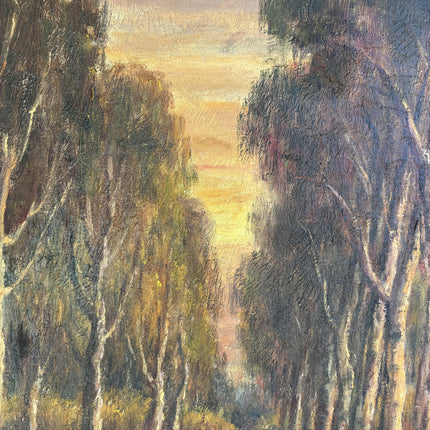 Timeless Landscape Oil Painting "Row Of Trees" Original Artwork Holland Art Shop