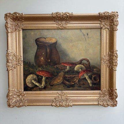 Rustic Still Life Oil Painting "Mushroom Still-Life" Authentic Art Holland Art Shop