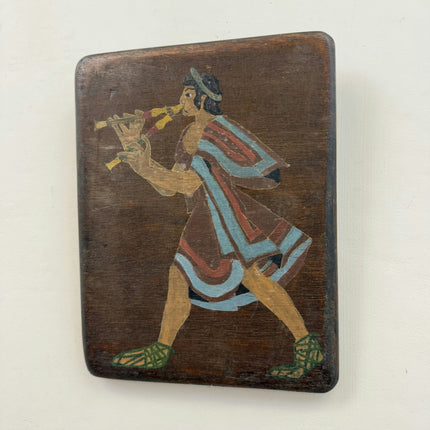 Detailed Portrait Oil Painting "Egyptian Flute Player" Handcrafted Small Art Holland Art Shop