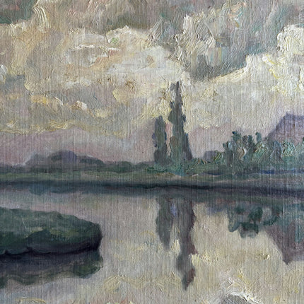Timeless Landscape Oil Painting "Rowboat Stack" Refined Art Holland Art Shop