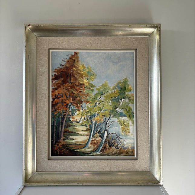 Timeless Landscape Oil Painting "Autumn Trees" Authentic Large Art Holland Art Shop