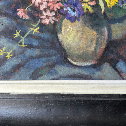 Figurative Oil Painting Flowery Still Life "Flower Bouquet" Leuven Artwork Holland Art Shop