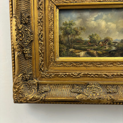 Traditional Landscape Oil Painting "Gilded Frame" Detailed Dutch Artwork Holland Art Shop