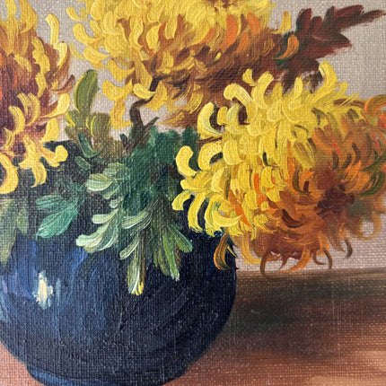 Traditional Floral Still Life Oil Painting "Yellow Bouquet" Refined Small Art Holland Art Shop