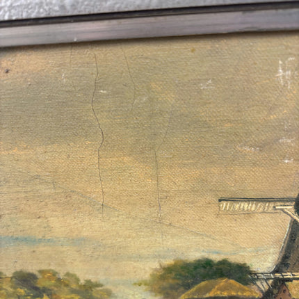 Original Landscape Oil Painting "Thatched Windmill" Timeless Dutch  Art Holland Art Shop