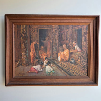 Authentic Figurative Oil Painting "Wooden Frame" Rustic Large Art Holland Art Shop