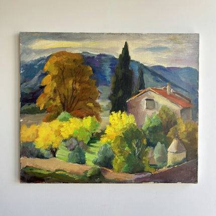 Elegant Scenery Oil Painting "Cypress Tree" Expressive Art Holland Art Shop