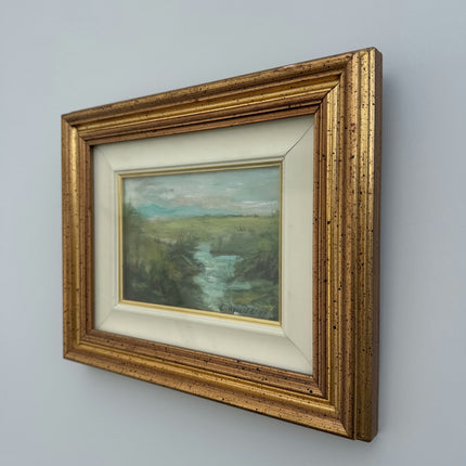 Expressive Landscape Oil Painting "Gilded Frame" Rustic Small Art Holland Art Shop