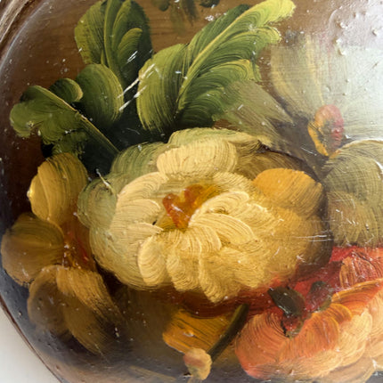 Vintage Floral Still Life Oil Painting "Yellow Rose" Rustic Small Artwork Holland Art Shop
