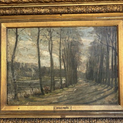 19th Century Antique Landscape Oil Painting "Gilded Frame" Art Holland Art Shop