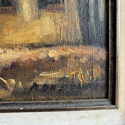 Timeless Landscape Oil Painting "Church Steeple" Original Art Holland Art Shop