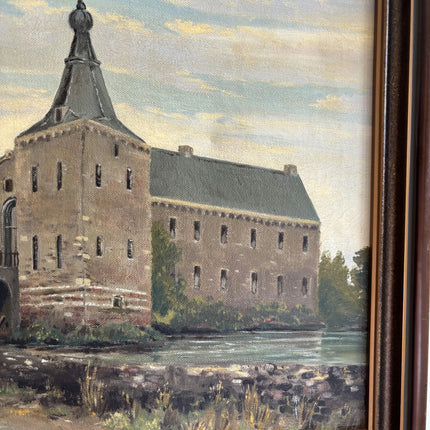 Elegant Cityscape Oil Painting "Stone Church" Original Art Holland Art Shop