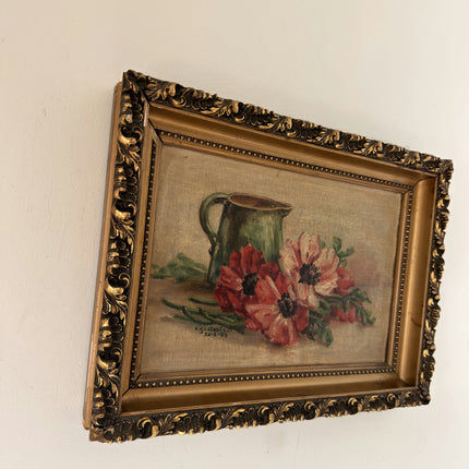 Remarkable Oil Painting Flowery Still Life "Flower Arrangement" Belgique Art Holland Art Shop