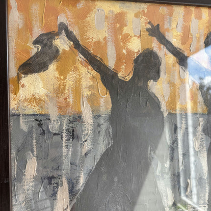 Authentic Figurative Oil Painting "Dancing Figures" Elegant Artwork Holland Art Shop