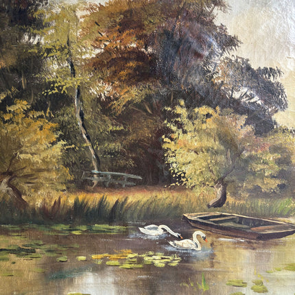 Detailed Still Life Oil Painting "Pair Of Swans" Expressive Artwork Holland Art Shop