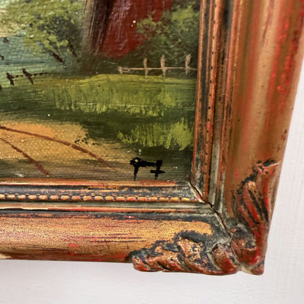 Refined Landscape Oil Painting "Walking Figure" Classic Small Artwork Holland Art Shop