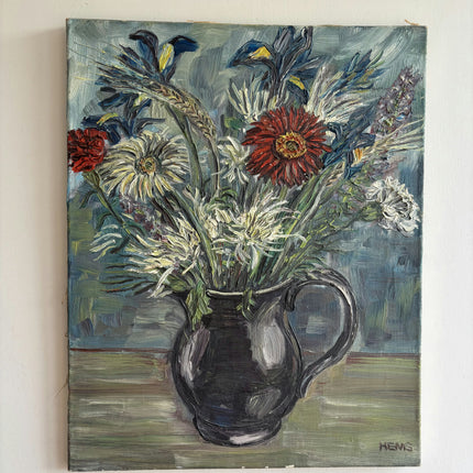 Elegant Floral Still Life Oil Painting "Flower Vase" Detailed Art Holland Art Shop