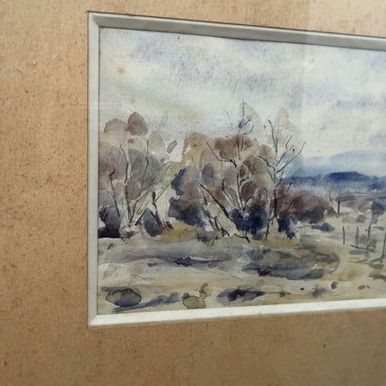 Authentic Landscape Aquarel "Framed Painting" Original Small Art Holland Art Shop