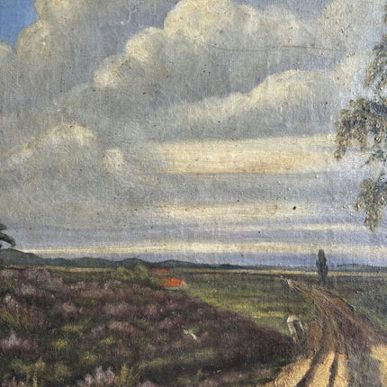 Elegant Landscape Oil Painting "Solitary Tree" Refined Large Artwork Holland Art Shop